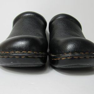 B.O.C. Women’s Black Peggy Leather Clogs Size 8.5m